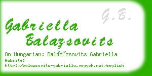 gabriella balazsovits business card